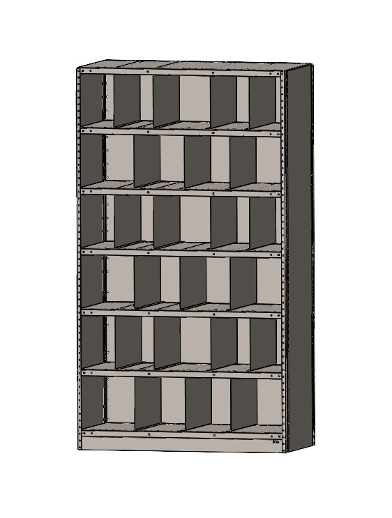 industrial metal shelving unit