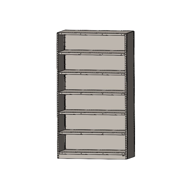 industrial metal shelving unit